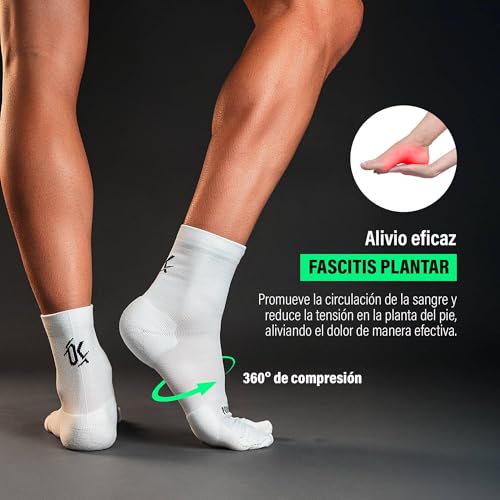 PODOKS® Calcetines Fascitis Plantar Hombre y Mujer | Calcetines de Compresion con Tejido Coolmax | Contiene Almohadillado Estratégico y Separación del primer dedo | Fabricado en España - imagen 3