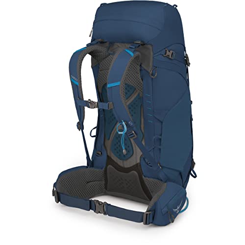 Image of Osprey Kestrel 48L Men's Backpacking Backpack, Blue L-XL | hiking pack, camping gear, overnight trail pack, Blue color, L-XL size