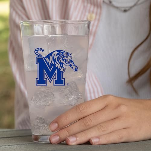 Image of Logo Brands NCAA 16 oz Pint Glass - Durable Glass With Bold Team Color- Chip-Resistant Rim Drinkware For Fans, Tailgates, Home Bars & Everyday Use