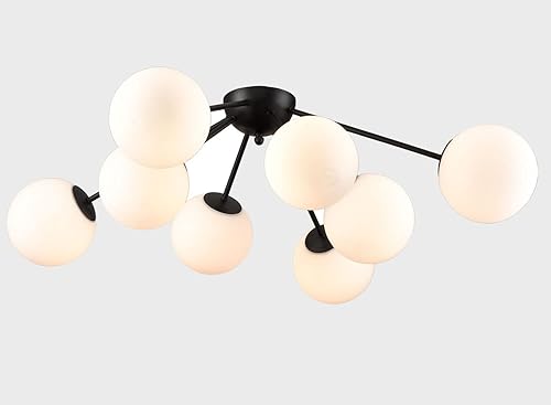 Miniatura 11 de HOLKIRT Luminaria Moderna, Lámpara de Techo Semi Empotrada de Mediados de Siglo, Lámparas para Cocina Lámparas para Pasillo de Techo, Lámpara de