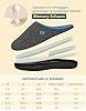 VeraCosy Herren Zweifarbige Hausschuhe Memory Schaum Pantoffeln, Dunkelgrau/Blau, 44/45 EU #5