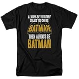 Batman Always Be Yourself T Shirt & Stickers (X-Large) Black