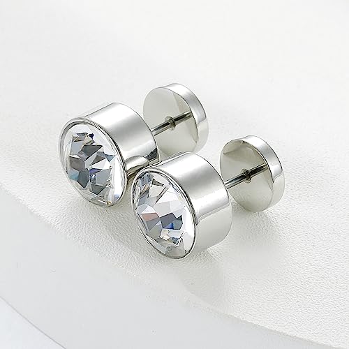 Surgical Stainless Steel Stud Earrings for Women Men Black Gold Plated Fluorescent Flat Back Hypoallergenic Earrings Suitable for Sensitive Ears2