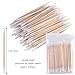 FSpronail 200pcs Pointed Tip Cotton Swabs, White Double-head Precision Microblading Cotton Swabs with Wooden Sticks Nail Polish Remover Pen Touch Up Disposable Makeup Applicators Beauty Tools