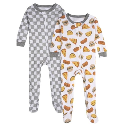 Onesies Brand Baby Boys 2-Pack Footed Pajamas Treats 12 Months