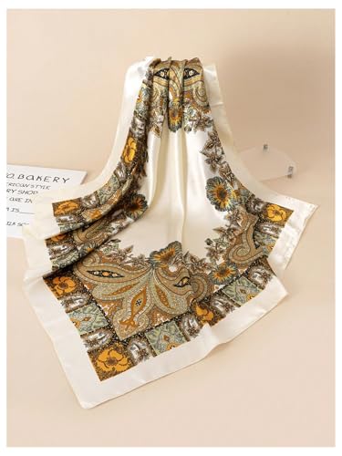 Floerns Women's Paisley Vintage Bandana Silk Satin Square Head Scarf Hair Scarves2