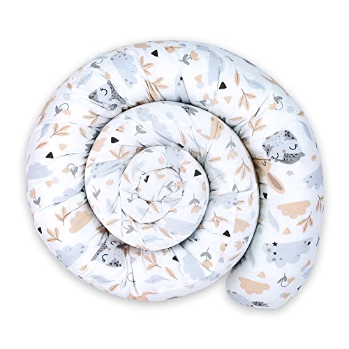 Totsy Baby Seitenschläferkissen Bettschlange Body Pillow 200 cm Baumwolle - Kopfkissen lang Bettrolle Schlafkissen Nackenrolle Kissen Eulen – Bild 3