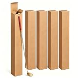 Rufvnel 5 Pack Golf Club Shipping Box, 4"L x 4"W x 48"H Tall Corrugated Cardboard Long Golf Club Boxes for Moving, Packaging, Shipping, Storage