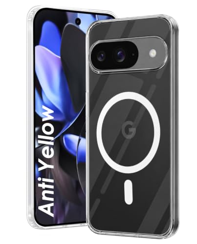 Image of DIZORO Compatible with Google Pixel 9 /9 Pro Back Cover Case Clear,[ Anti Yellow ][Military Grade Protection] Hard PC Back Cover Transparent