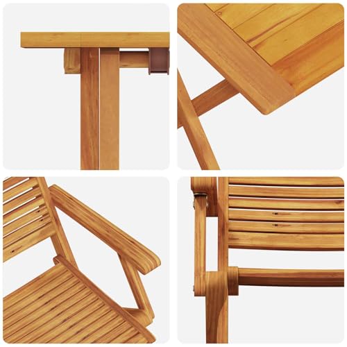 Ensemble de bistro pliable peu encombrant pour optimiser petit balcon et jardin - 7