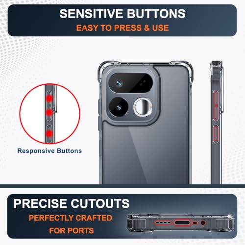 Image of CEDO Cover for Realme 16T (5G) | Camera Protection Shockproof Bumper-Edge | 360 Degree Protection Acrylic Crystal Clear TPU+PC | Transparent Back Case Backcover (Transparent)