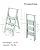 Taranta 3 Step Ladder,Lightweight Aluminum Step Stool with Convenient Handgrip, Folding Ladder with Anti-Slip Pedals, 330lbs Capacity Stepladder for Home, Office, Kitchen-Fairyland Green