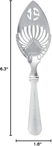 Miniatura 5 de Cucharas de absenta, Cuchara de absenta de acero inoxidable, Utensilios de cóctel Cuchara de azúcar amarga, Cuchara de ajenjo gotero de plata,