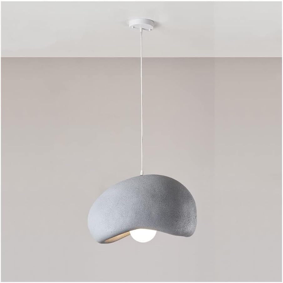Lustre moderne minimaliste en béton blanc nid d'oiseau