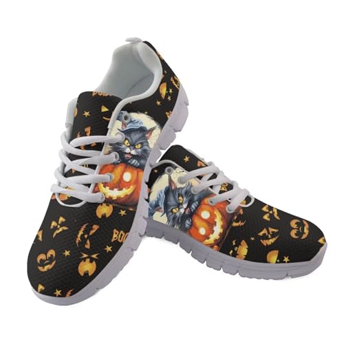 Image of GIFTPUZZ Mens Lace Up Athletic Trainers Running Sneakers Wedge Breathable Gym Lightweight Sports Tennis Shoes