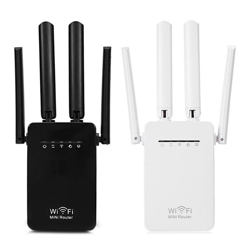 WiFi Repeater WiFi Extender Signal Booster, Signal Amplifier for Home, Long Range Internet Extender WiFi Booster Faster Wireless Router Extender, 1-Tap Setup DH-WR09 White