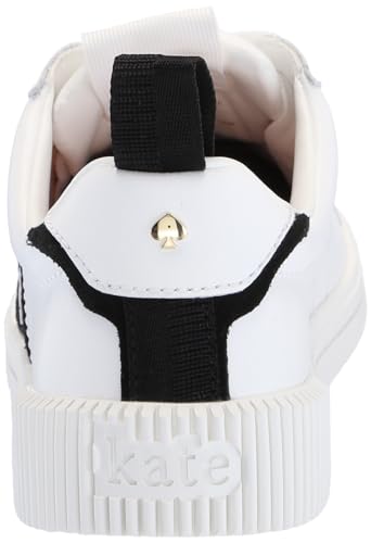 kate spade new york Signature Lace Up Sneaker, True White/Black, 63