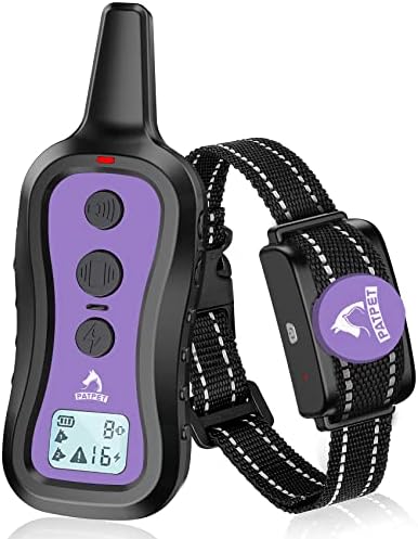 PATPET Dog Shock Collar Training Collar with Remote Up to 1000 ft Remote Range, Electric Dog Collar for Small Medium Large Dogs
