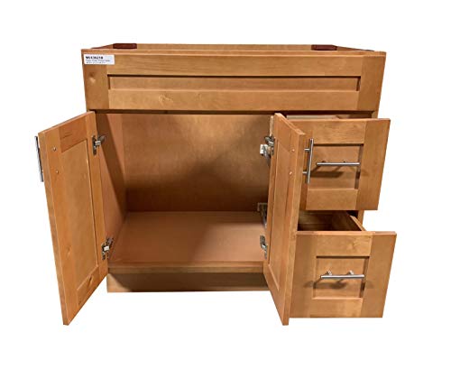 New-Maple-Shaker-Single-sink-Bathroom-Vanity-Base-Cabinet-36-Wide-x-21-Deep-MS-V3621DLR New Maple Shaker Single sink Bathroom Vanity Base Cabinet 36 Wide x 21 Deep MS V3621DLR
