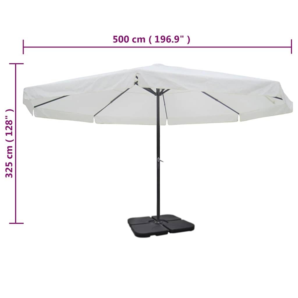 Przenośny aluminiowy parasol przeciwsłoneczny z korbą w kolorze zielonym, do ogrodu, na taras, balkon, plażę, 3,25 m wysokości, średnica m, odporny na warunki atmosferyczne, wiatroszczelny