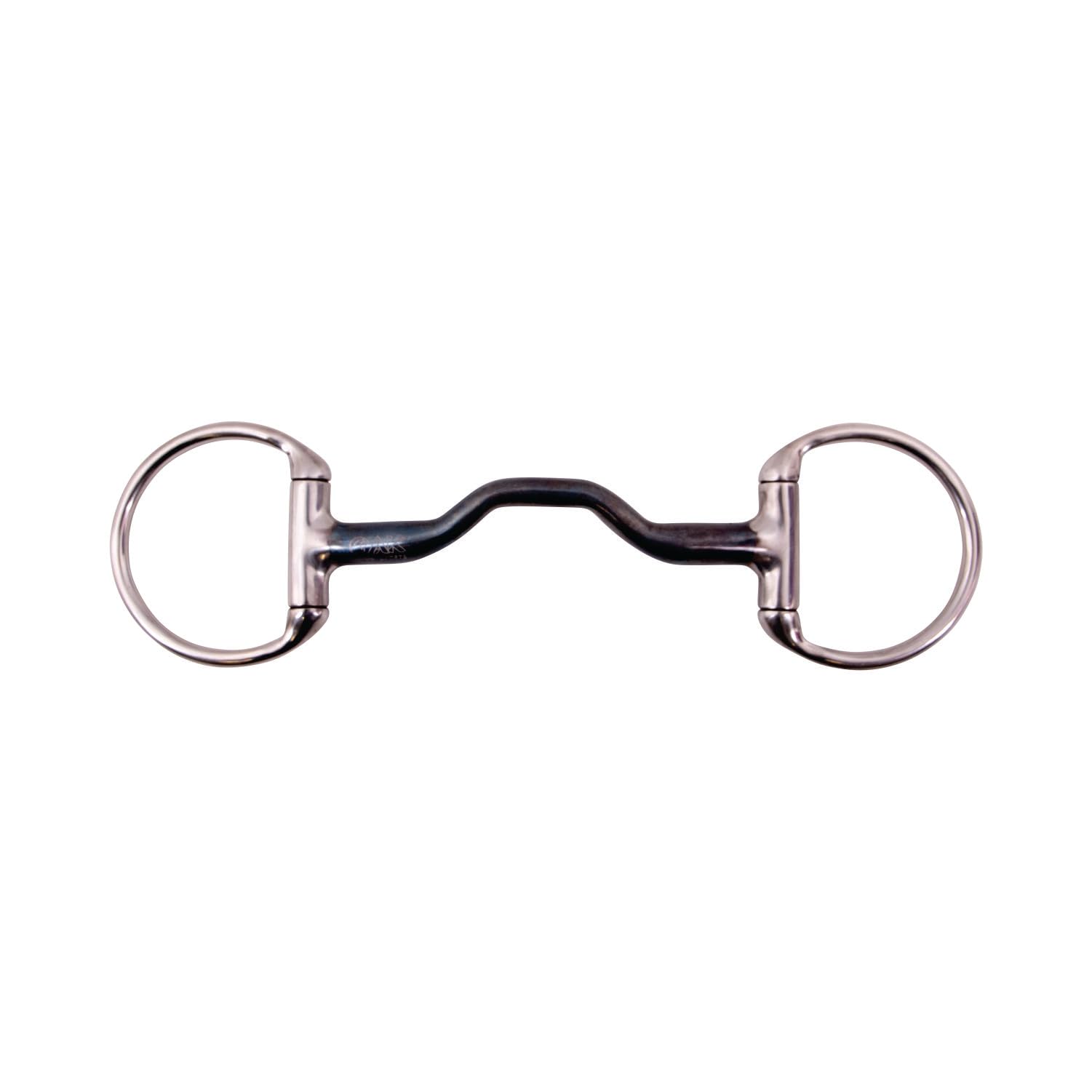 AK Solid Mouth Piece Ported Blue Silver Eggbutt in Sweat iron Horse Bit AKRS-102646 (Blue Silver, 5.75'')