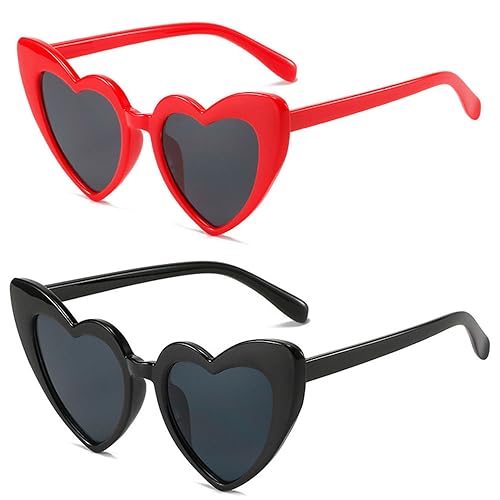 Heart Shaped Sunglasses for Women Vintage Cat Eye Mod Style Retro Glasses Party Shopping Favors
