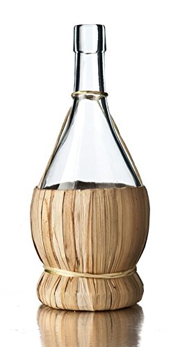 FIASCHETTO IN VETRO IMPAGLIATO CC 500 CON TAPPO