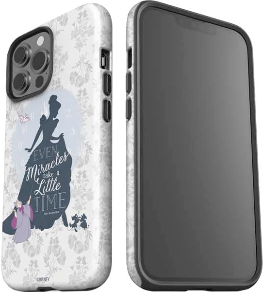 Skinit Impact Phone Case Compatible with iPhone 14 Pro Max - Officially Licensed Disney Cinderella Miracles Take Time Silhouette Design