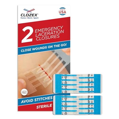 Clozex Emergency Laceration Closure Only- Close Wounds Without Stitches with This Surgical-Grade Skin Device. Available in 3 Variations for Wounds up to 1.0” or 3.5”. Life Happens, Be Ready!