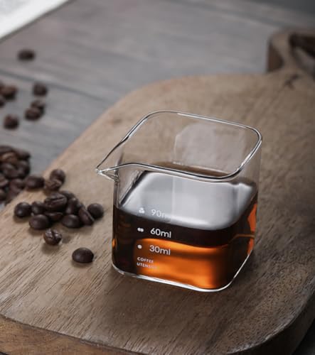 Vaso medidor espresso 90 ml vidrio borosilicato miniatura 4