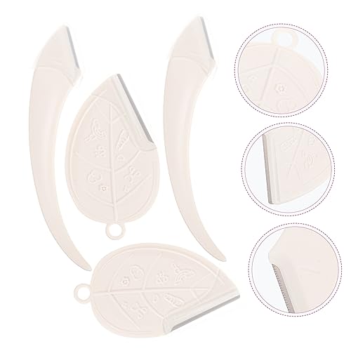 Mikinona 4 Pçs Barbeador Abs Navalha Facial Para Mulheres Navalhas Faciais Lâminas Para Sobrancelhas