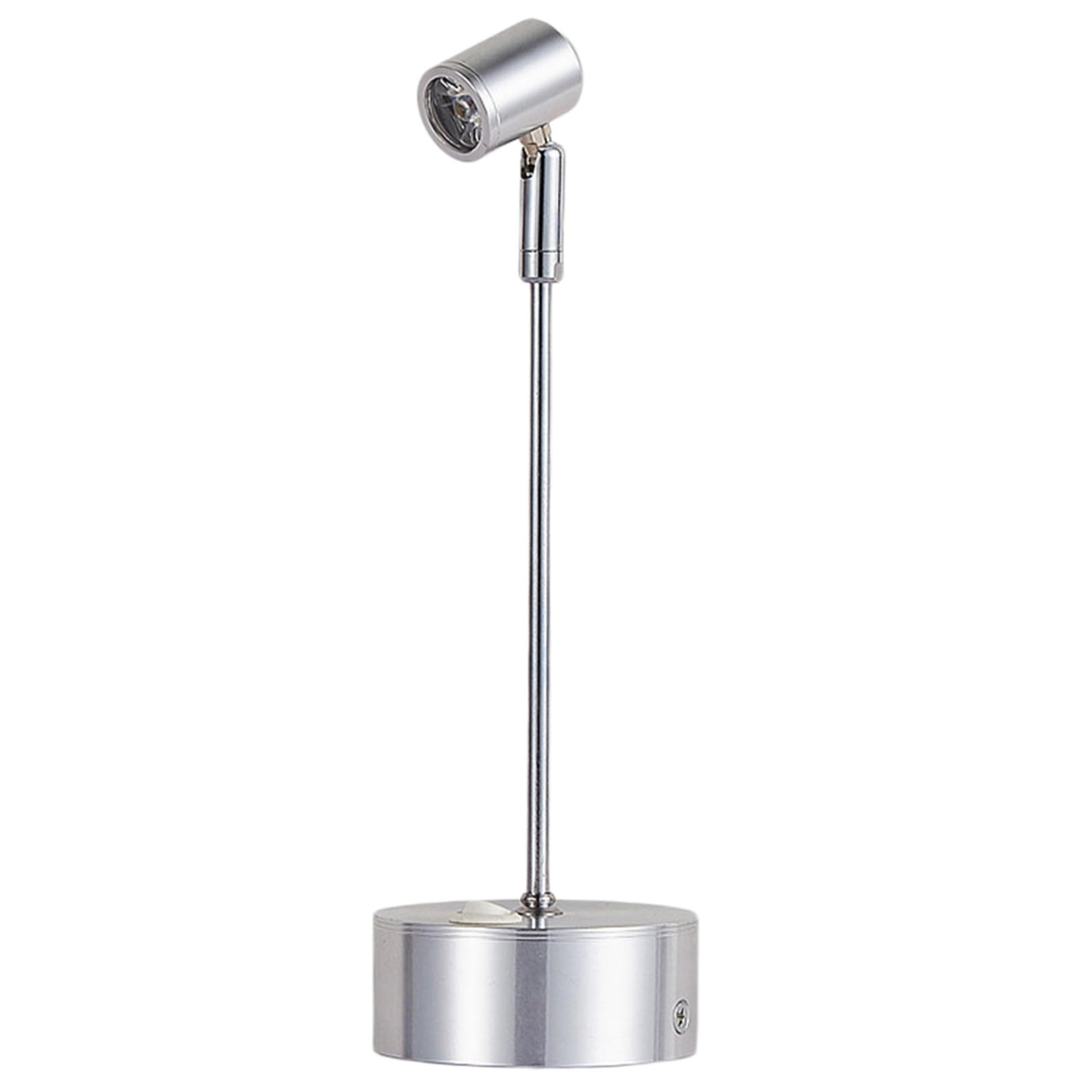 KICHOUSE Faretto LED per Vetrina 1w Illuminazione D’accento per Interni Mini Faretto a Batteria Pulsante Design Aste Dritte per Casa Soggiorno Cucina Bagno Colore Casuale Stili multipli