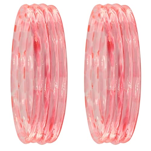 Image of ZULKA Designer Plain Glossy Glass Kada Set For Women & Girls With Diamond Cut Design | Fancy Designer Glass Bangles | Traditional Chudi | Kanch Ki Churi | Stylish Glass Kada For Wedding - Set Of 8