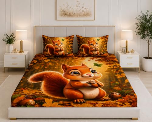 Image of 7D Digital Printed King Size Bedsheet | 240TC Premium Cotton Feel Microfiber with 2 Pillow Covers | Soft Breathable & Wrinkle Free Bedding Set | (Gilhari, King Size-90x100 Inch)