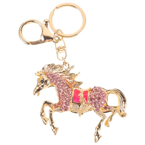 SOESFOUFU Llavero de Caballo de Dibujos Animados Rosa, Colgante Metálico Decorativo para Bolso, Llavero de Mochila Multifunción, Accesorio Único para Regalos y Uso Diario