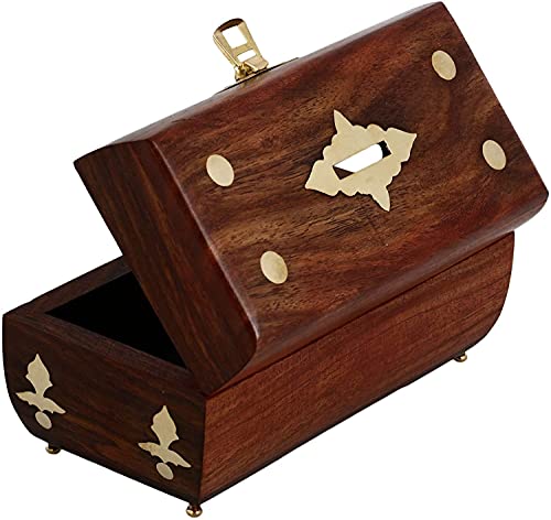 Image of ITOS365 Handcrafted Wooden Money Box for Kids with Metal Latch Closure Carved Design Piggy Bank Coin Saving Box for Children