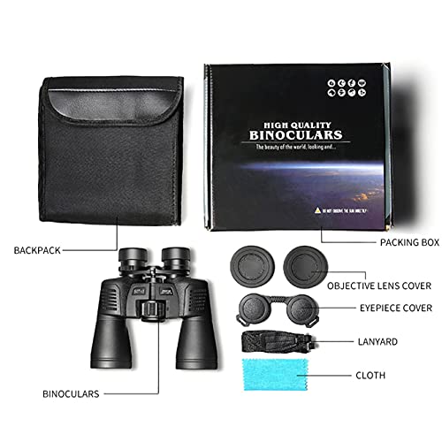 Fernglas für Erwachsene, 20 x 50, HD, professionell/wasserdicht, beschlagsicher, mit Nachtsicht bei schlechten… – Bild 8