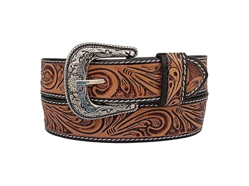 Kids Or Young Adults Western Belt Tooled Hand Finished Genuine Leather Belt For Girls and Boys 40IS0032