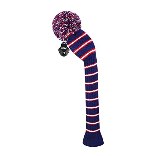 Scott Edward Golf Hybrid Head Cover Knit Pom Pom Club Cover