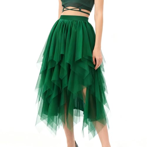 Montrestar Damen Tüll Röcke, A-Linie Hoher Taillierter Rock, High...