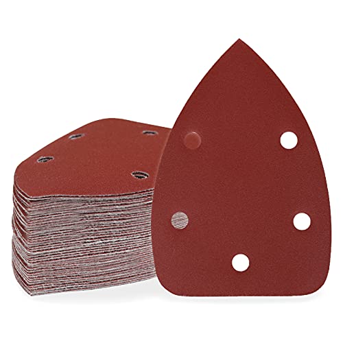 Lizmof Mouse Sander Sandpaper, Aluminum Oxide Sanding Pads For High Speed Sanding Machine, Sander Pads With 40, 80, 120, 180, 240 Assorted Grits For Efficient& Durable Use, 50Pcs #TOP6