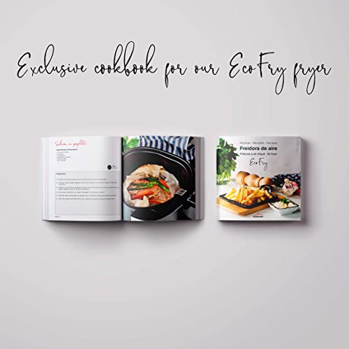 Lacor - 69511 - Ecofry Ölfreie Fritteuse, Heißluftfritteuse mit TotalCook-Technologie, Heißluftfritteuse mit exklusivem Rezeptbuch in 3 Sprachen, Touchscreen, 8 Programme, 1500 W, Kapazität 5.5L – Bild 7