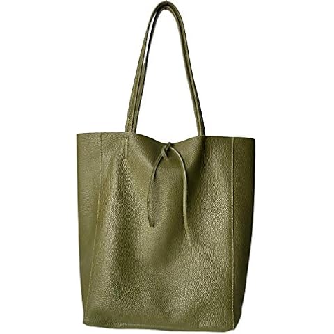 LaGaksta Taylor Tote Shoulder Bag Soft Italian Leather (Green) Cover