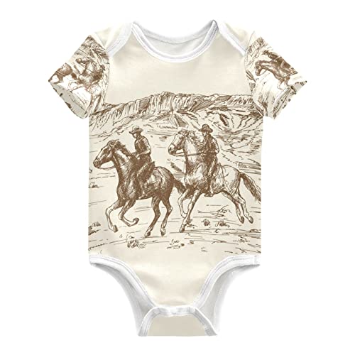 Image of Ollabaky Unisex Baby Bodysuits Short-Sleeve Cotton Baby Clothes for Girls Boys 0-24 Months