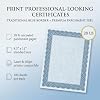 PaperDirect Traditional Parchment Certificates,100 Sheets of 28lb Blue Paper, 812 x 11, Blue Border, Perfect for Awards, Students, Employees, Volunteers, Course Completion, Diplomas