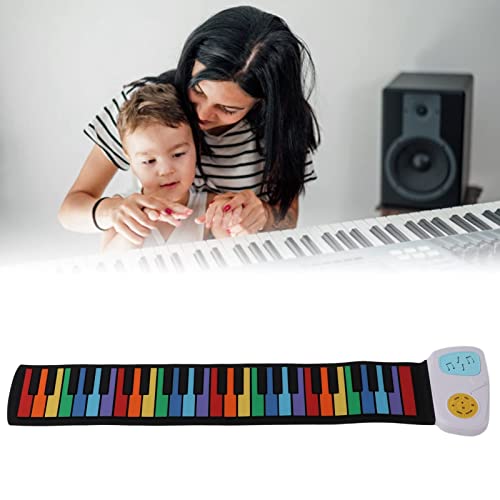 FZYE Roll Up Piano Portable Keyboard Piano Hand Roll Clavier de Piano électrique Haut-parleurs intégrés Pianos Arc-en-Ciel en Silicone pour Enfants (49 Touches, colorées) (Coque Blanche - Les Beatles, Paul McCartney, John Lennon, RIngo Starr, George Harrison FZYE Roll Up Piano Portable Keyboard Piano Hand Roll Clavier de Piano électrique Haut-parleurs intégrés Pianos Arc-en-Ciel en Silicone pour Enfants (49 Touches, colorées) (Coque Blanche – Image 7