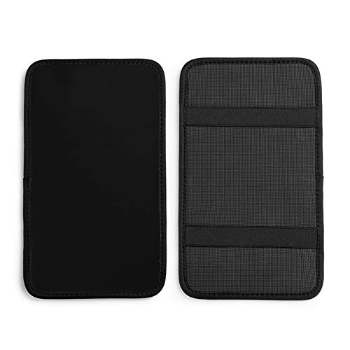 NDZHZEO Black Center Console Cover for Women Cute Car Armrest Center Console Waterproof Universal Vehicle Console Pad Fit for Most Vehicle SUV Truck Car Accessorie