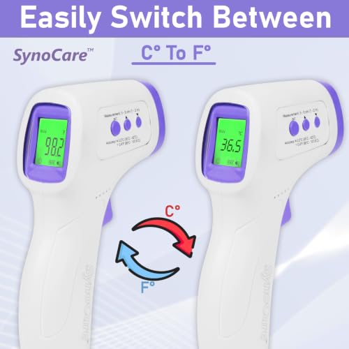 Image of Digital Infrared Thermometer for Fever - Non-Contact, Quick Read Infrared Thermometer Temperature Gun for Adults & Children, Accurate Digital Thermometer & Easy to Use (Battery Included)