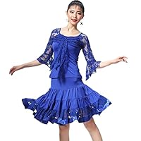 FEOYA Dames Latin Dance Broek Kwastje Ballroom Dans Professionele Franje Rumba Tango Salsa Praktijk Broek, Rood, S