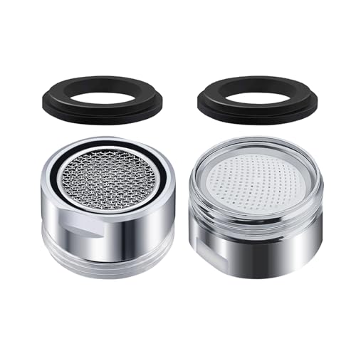 2 mousseurs robinet, brise jet robinet cuisine en acier inoxydable M24, embout robinet cuisine avec filtre pour robet cuisine et robinet salle bain